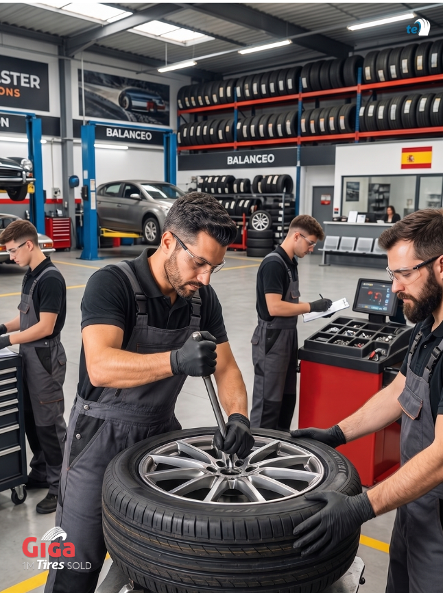 Proceso de instalación de llantas con Giga Tires