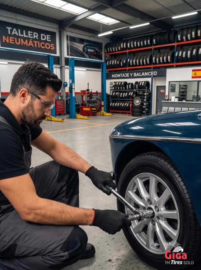 Proceso de instalación de llantas con Giga Tires en Nueva York
