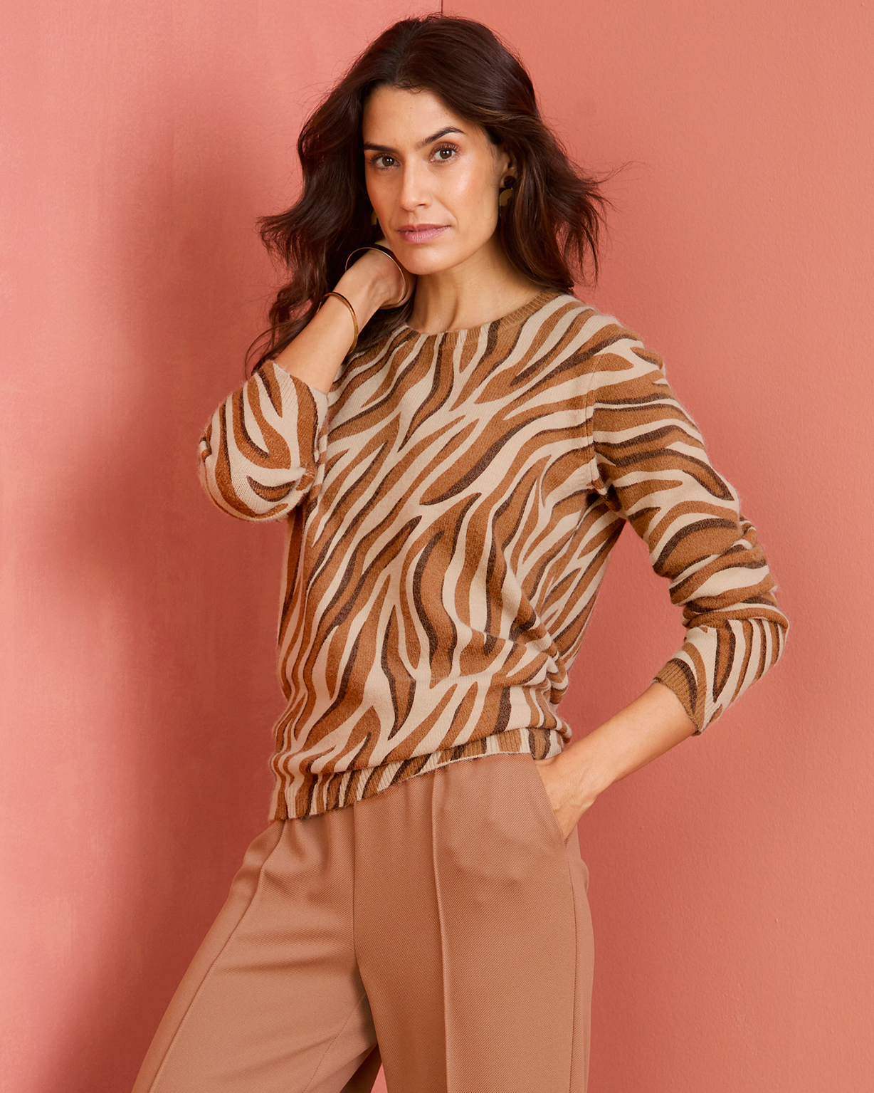 Pull - Marron/imprimé léopard - ENFANT | H&M FR
